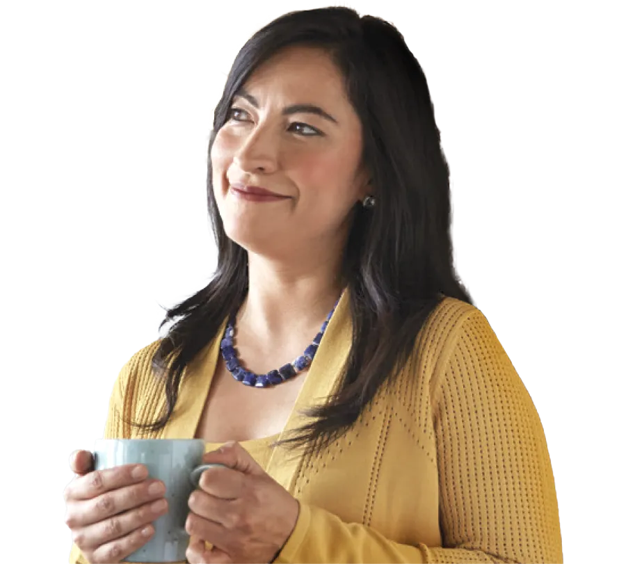 woman holding a mug